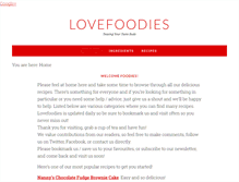 Tablet Screenshot of lovefoodies.com